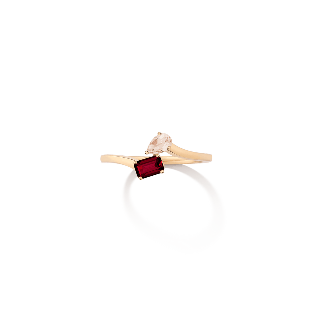Toi et Moi Gemstone Mini Heirloom Ring