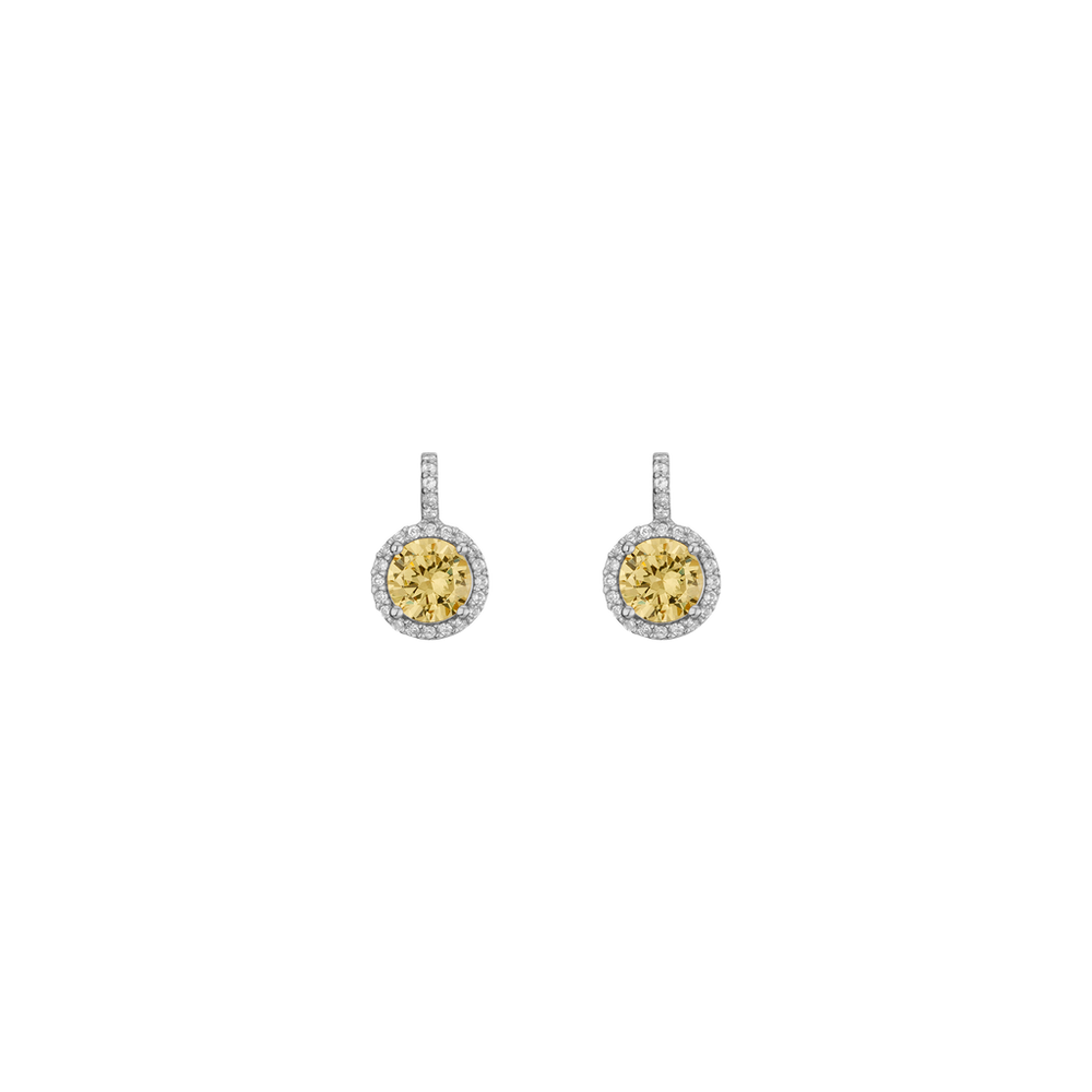 Lab Grown Canary Edwardian Earrings