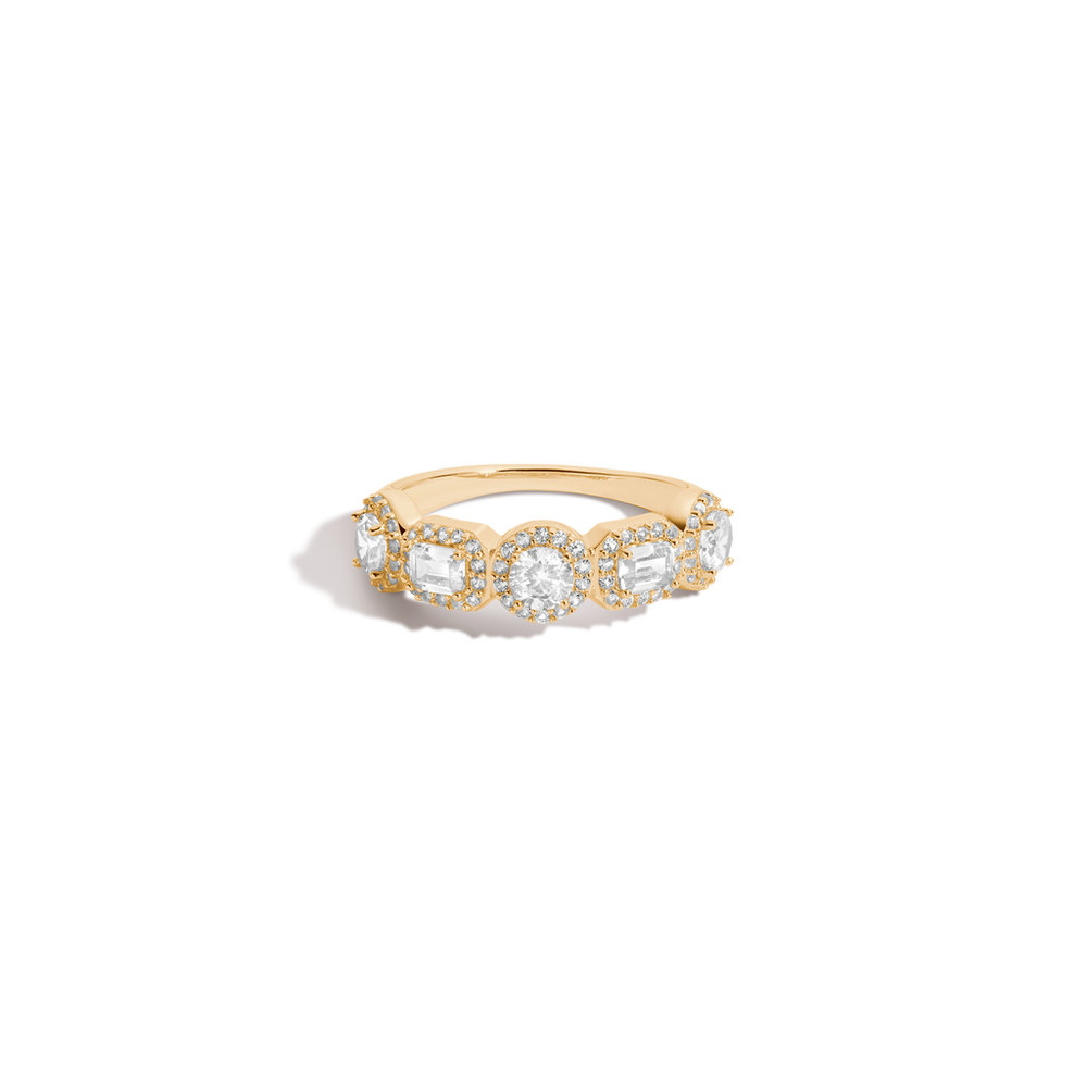 Lab Grown White Sapphire Edwardian Ring