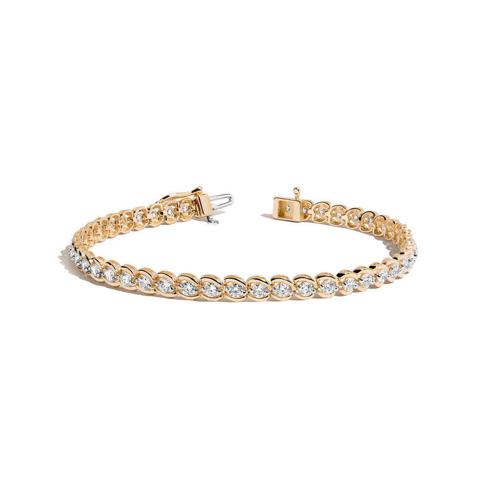 Lab Grown Diamond Bezel Estate Tennis Bracelet