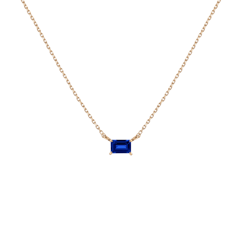 Birthstone Baguette Necklace