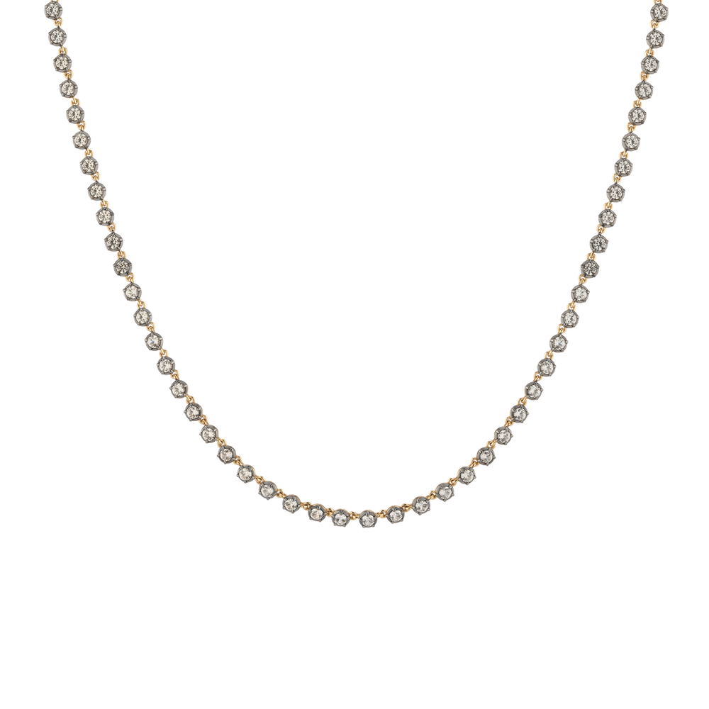 Black Rhodium Georgian Tennis Necklace