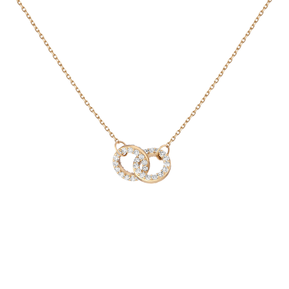 Double Lab Grown Diamond Connection Necklace