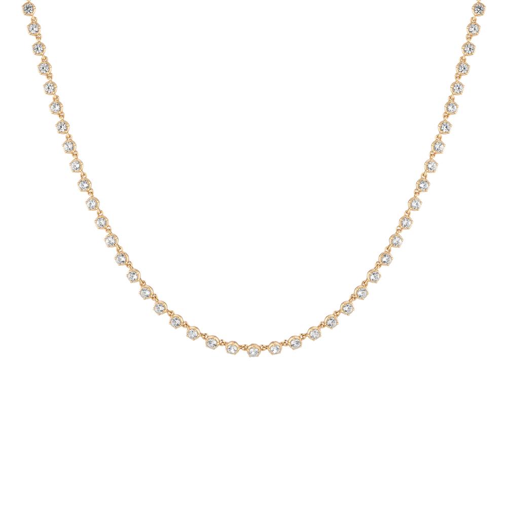 Lab Grown Diamond Georgian Tennis Necklace