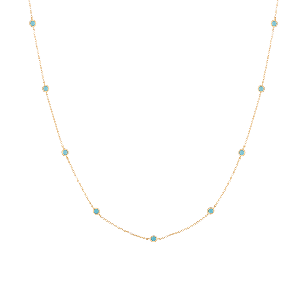 Aurate x Frye: Turquoise Station Necklace