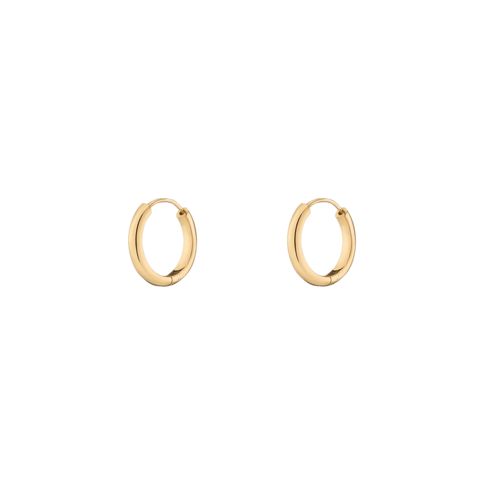 Small Endless Gold Hoop Earrings
