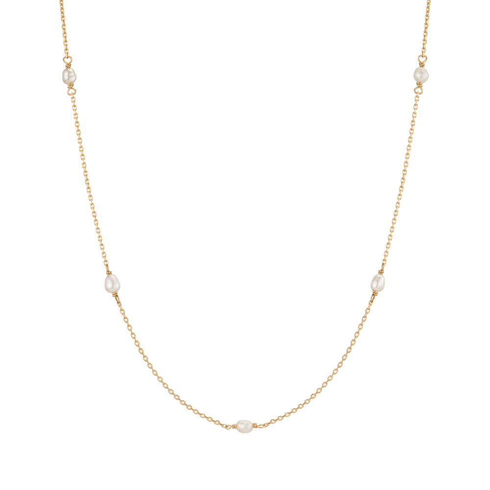 Organic Pearl Station Necklace