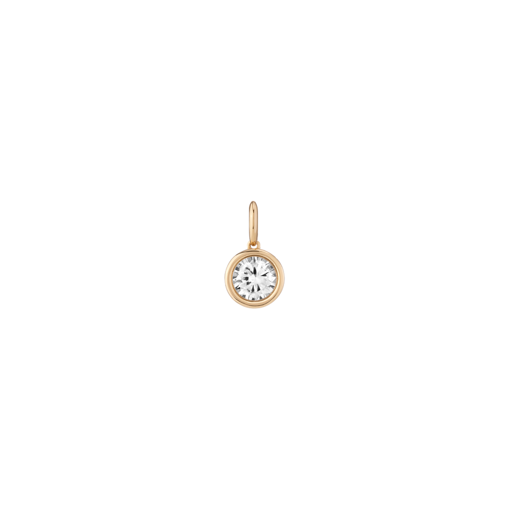 Round Lab Grown Diamond Bezel Pendant
