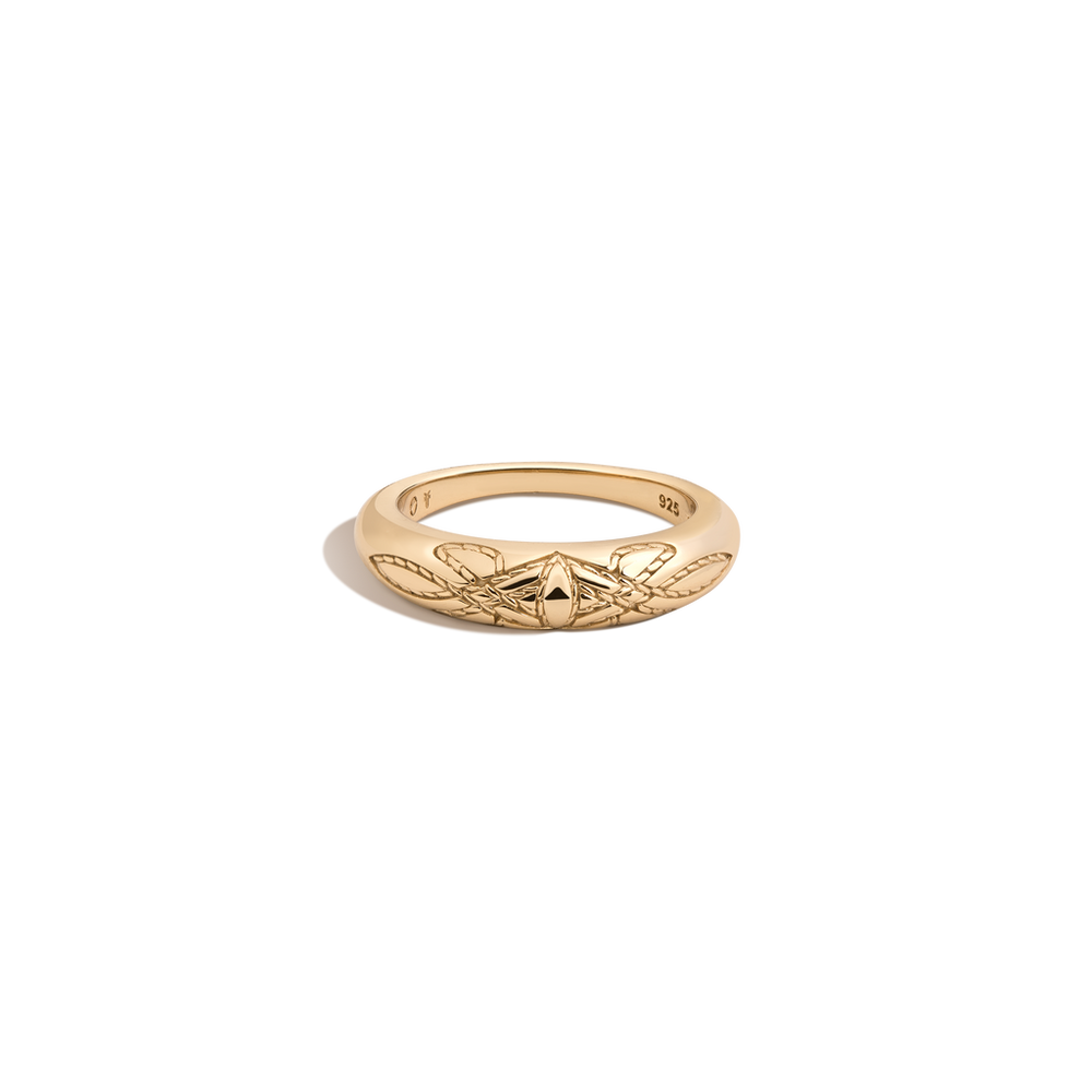 Aurate x Frye: Western Stitch Mini Dome Ring