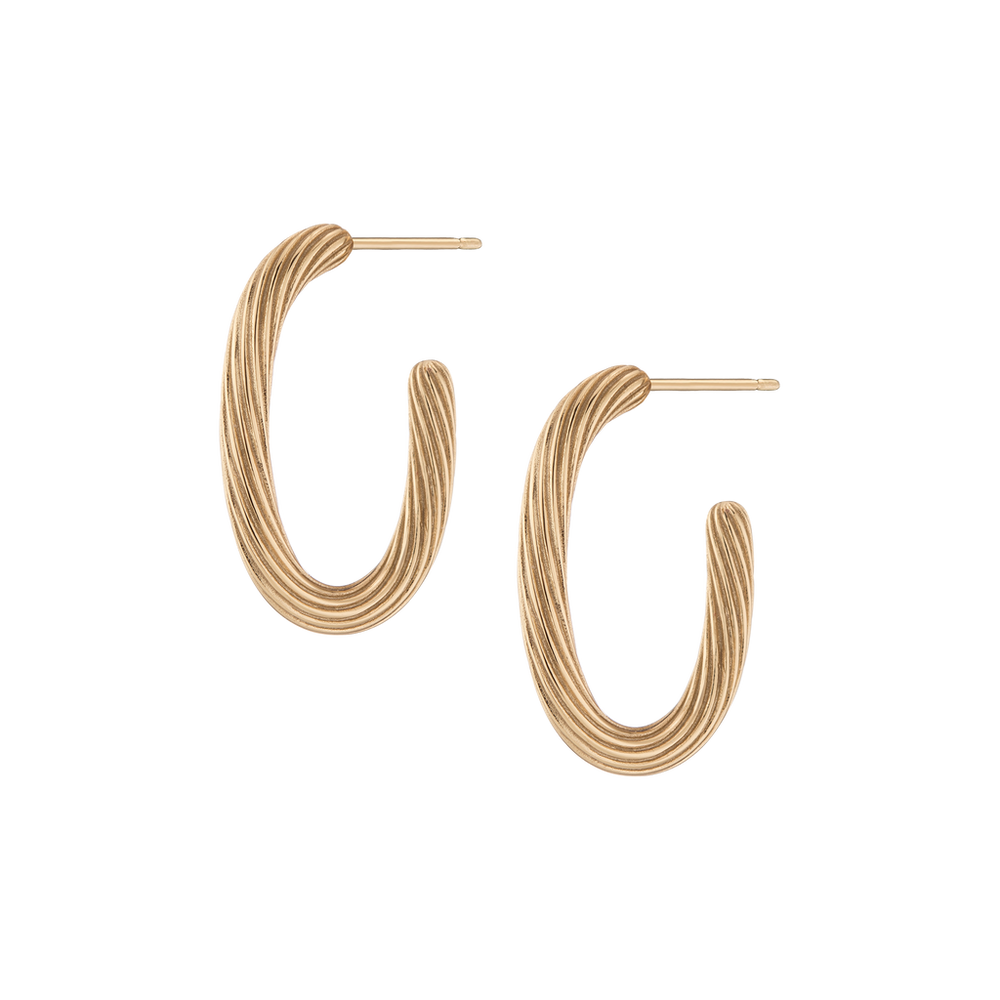 Aurate x Marilyn Monroe: Twisted Rope Hoop Earrings