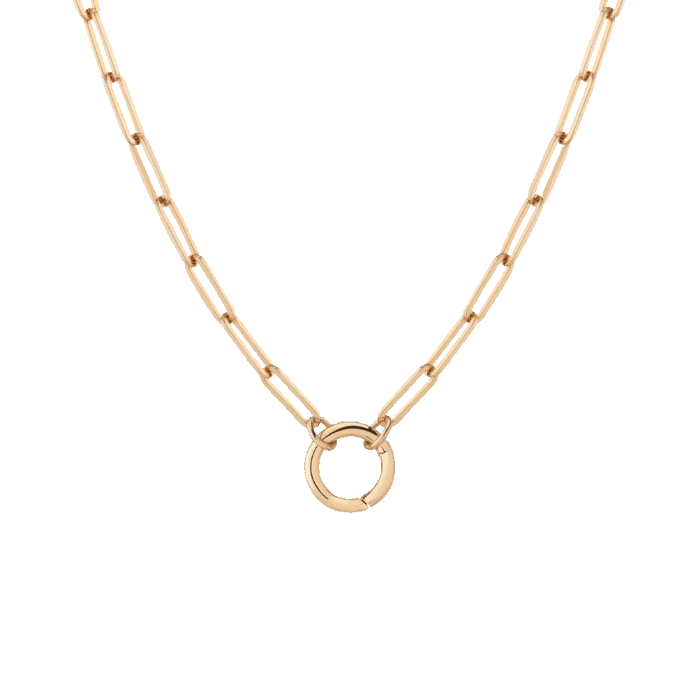 Paperclip Chain Charm Necklace