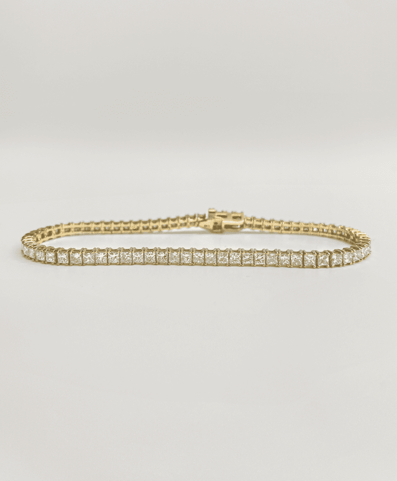 3.6tcwPrincessCutLabGrownDiamondTennisBracelet 01