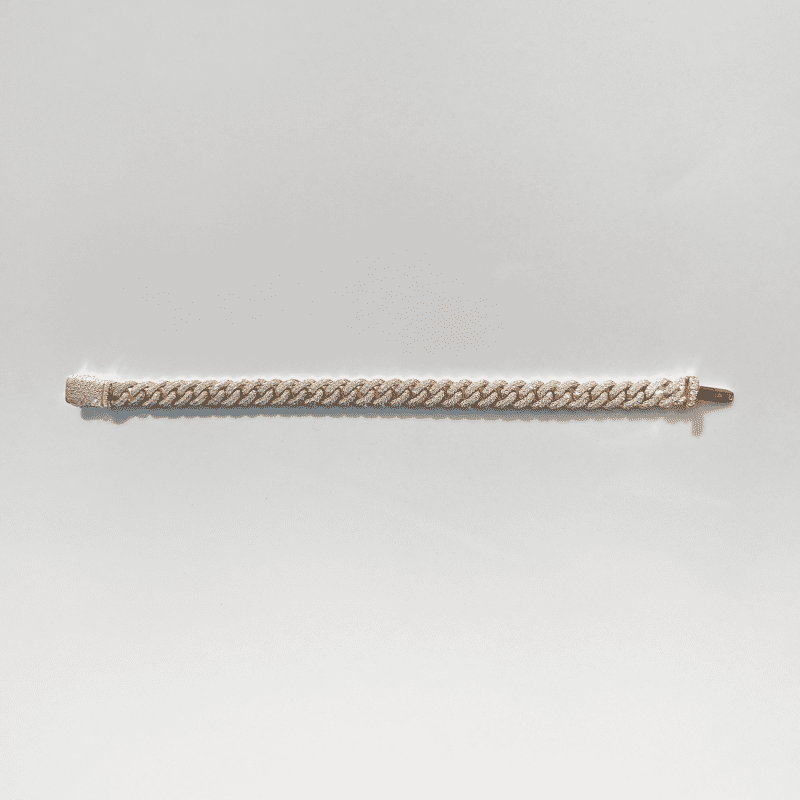 4ct Diamond Pave Curb Chain Bracelet 01