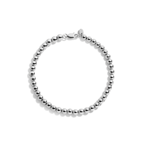 Gold Ball Bracelet Vermeil White Gold 6.5in 7in 7.5in 4 mm First