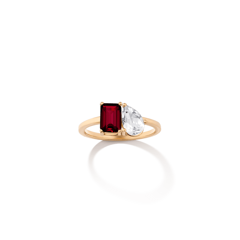 DiamondClassicRing Garnet Diamond 1