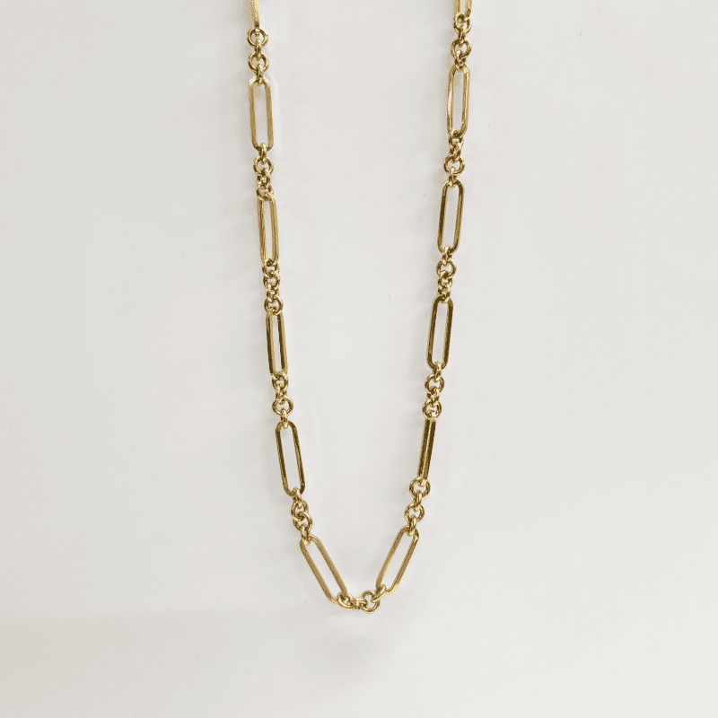 Specialty14kHollowPaperclipChainNecklace 01