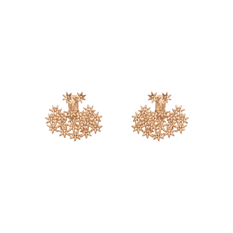 Flower Earring Back Small Rose Gold Vermeil 14k Rose Gold 18k Rose Gold     Front First Pair | Single |