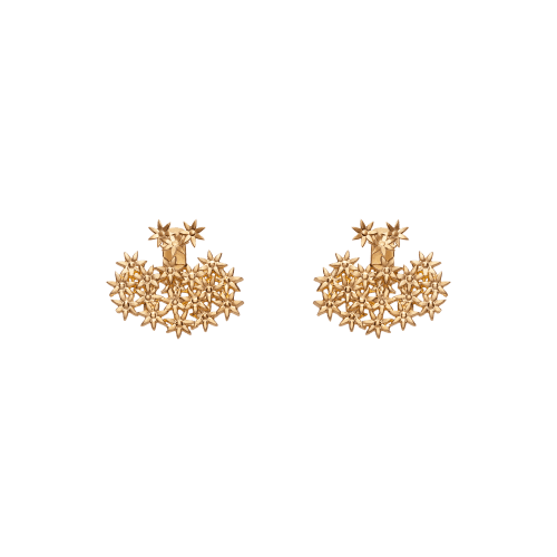 Flower Earring Back Small Yellow Gold Vermeil 14k Yellow Gold 18k Yellow Gold     Front First Pair | Single |